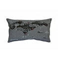 thumbnail image 5 of 24" Black Michigan Upper Peninsula Nighttime Skyline Lumbar Decorative Pillow, 5 of 5