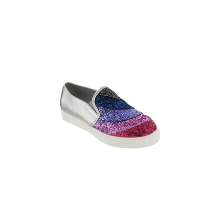 Miao Girl - Kids Mia Girls Zadie Slip On Loafers , Silver, Size 4 M Us Big Kid