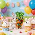 thumbnail image 4 of Easter Bunny Glass Candy Jar, Colorful Egg Storage Container for Holiday Treats, Kitchen Counter, and Party Gift Display, 4 of 8