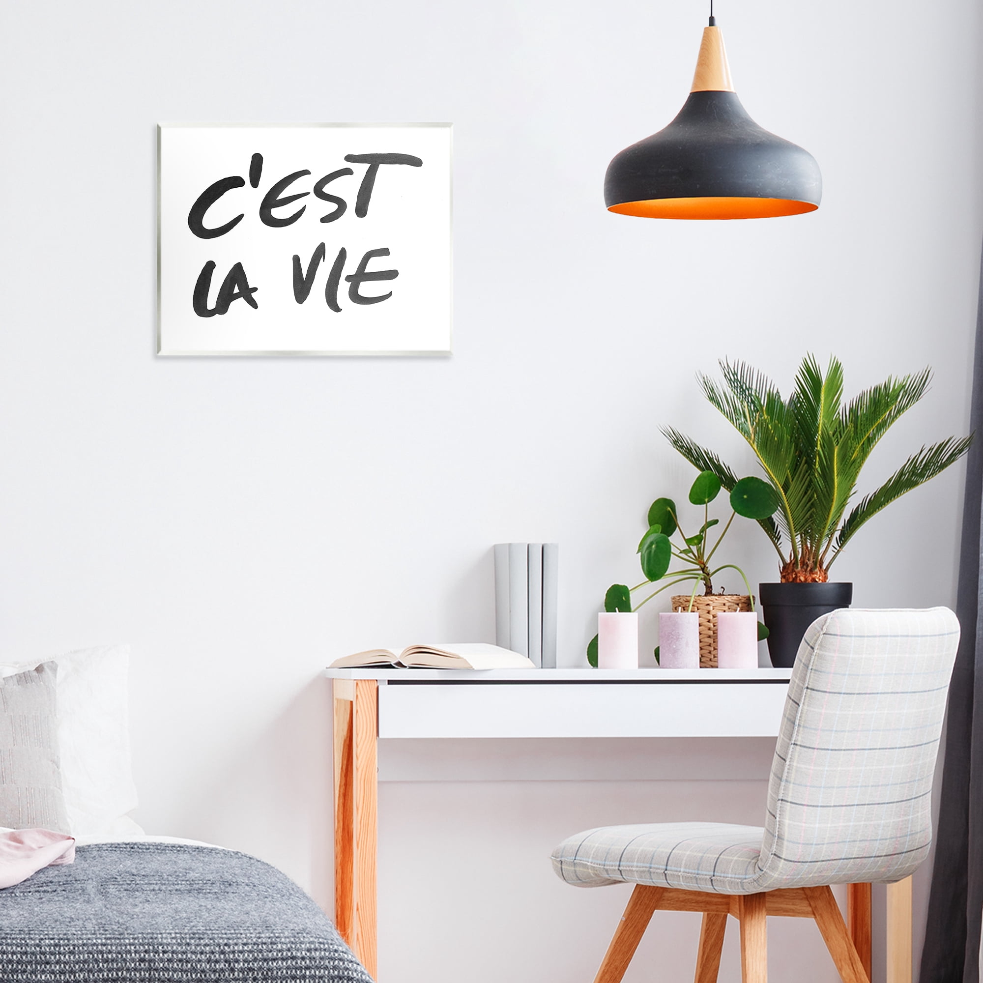 Stupell Industries C'est La Vie Minimal Text Wall Plaque Art, design by SD Graphics Studio