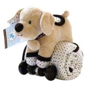 Piccolo Bambino Pull Toy with Quilted Blanket