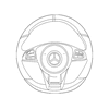 Genuine OE Mercedes-Benz Steering Wheel - 000-460-50-09-8R85