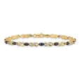 thumbnail image 3 of 14k Yellow Gold Bracelet Gemstones September Women's Sapphire Marquise 3 mm 7 in Diamond and Infinity, 3 of 4