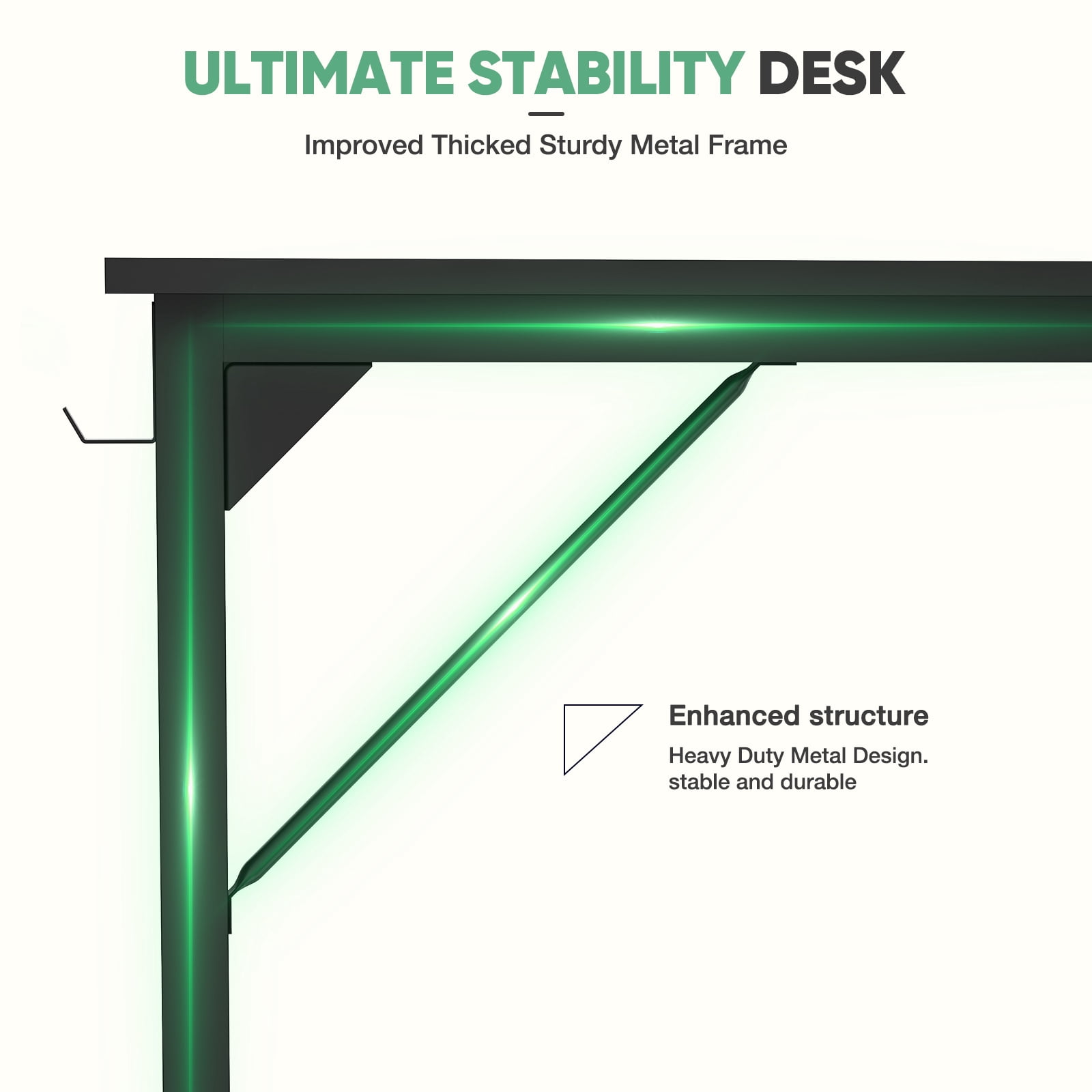 MAYEERTY 40in Computer Desk with Storage, Modern Writing Desk with Fabric Drawers for Home Office, Rustic