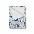 thumbnail image 2 of Nautical Soft Flannel Fleece Throw Blanket, Ship on Marine Spiral Waves Cruising Boat on Ocean Journey Sea Illustration, Cozy Plush for Indoor and Outdoor Use, 60" x 80", Blue and White, by Ambesonne, 2 of 6