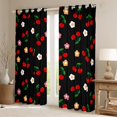 thumbnail image 2 of Manfei Red Cherry Curtains Pack of 2 (42x84 Each),Cute Flowers Daisy Curtains Blackout,Sweet Fruit Bedroom Curtains For Kids,Super Cozy Room Decor, 2 of 6