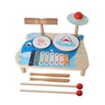thumbnail image 2 of Batería para niños Educación temprana Habilidad motora Instrumento de percusión de madera Preescolar Animal marítimo, 2 of 9
