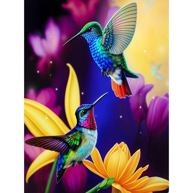 Pintura de diamante 5D DIY Taladro redondo completo Colibrí Decoración Arte Artesanía (dg594) Hugtrwg Para estrenar