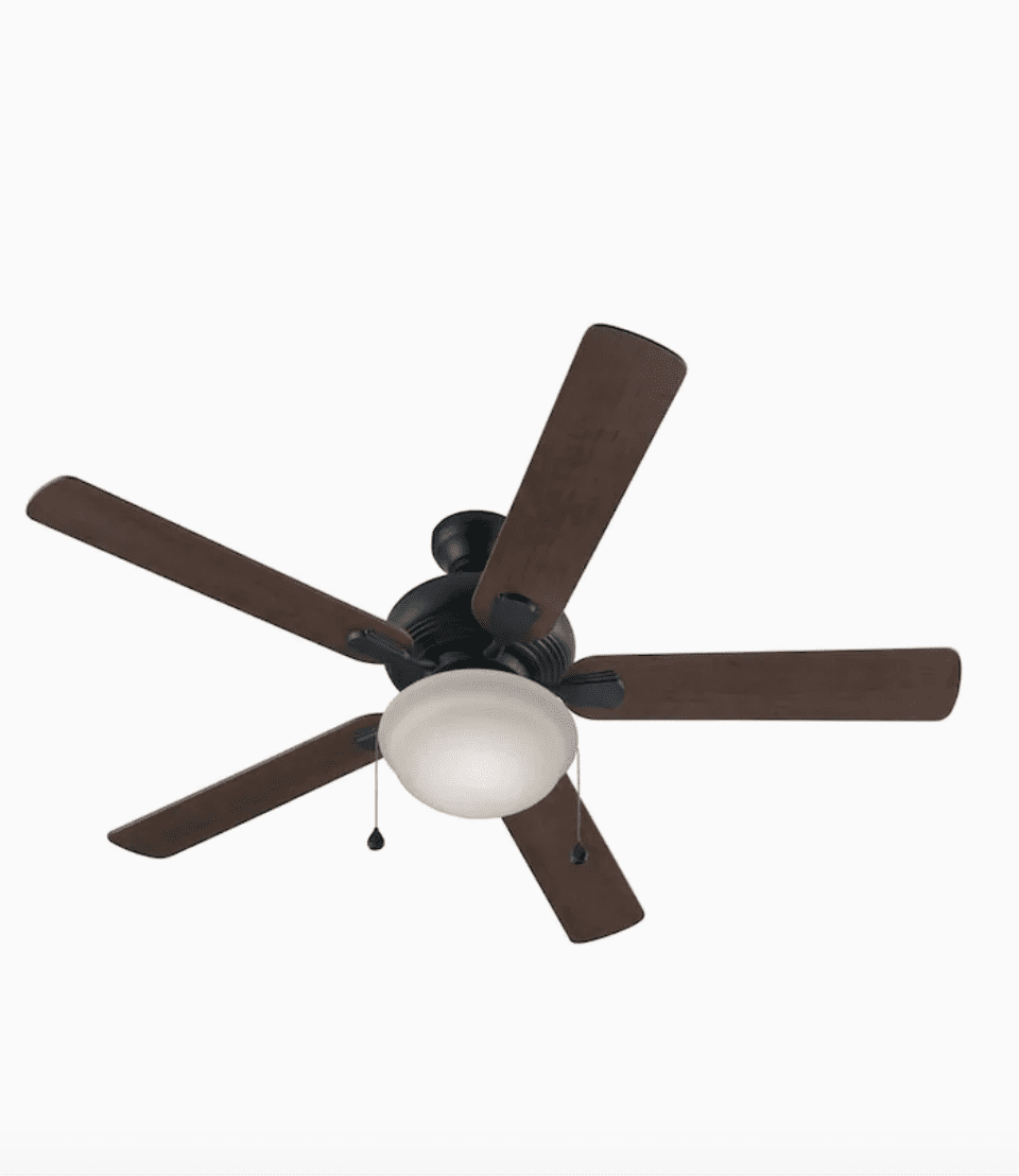 Harbor Breeze 52in Bronze LED Indoor Flush Mount Ceiling Fan With KI for sale online 