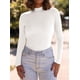 thumbnail image 4 of Remera PRETTYGARDEN 2025 para Mujer Cuello Alto Manga Larga Blanca Talle L, 4 of 8