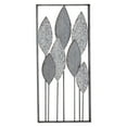 thumbnail image 6 of DecMode Gray Metal Tall Cut-Out Leaf Wall Decor with Intricate Laser Cut Designs, 6 of 9