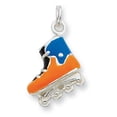 thumbnail image 1 of 925 Sterling Silver Roller Blade Necklace Pendant Charm Sport Inline Skating, 1 of 5