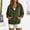 Army Green, variant on Henley Pullover Hoodie Women Corduroy Snap Button Sweatshirt Long Sleeve Drawstring Fall Outfits Slouchy Tops with Pocket Gray XXL