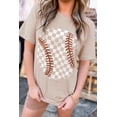 thumbnail image 4 of Women's Jet Stream Checkered Baseball Graphic Tee - Casual Summer Top - [ZhiHiMeRi] | (US 12-14)L, 4 of 12
