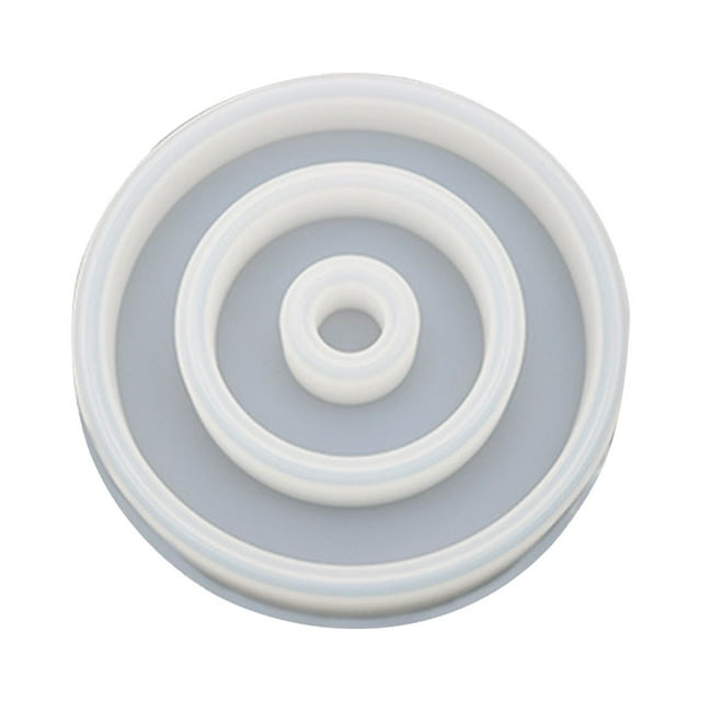 Billuyoard Soporte de pigmento de resina epoxi redondo, molde de silicona, bandeja de almacenamiento de pintura reutilizable, molde para manualidades, Artesanía Tipo 2 Billuyoard HA083697-02