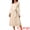 Apricot, variant on Women's Pleated Crewneck A Line Flowy Long Sleeve Dress L Black