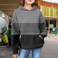 thumbnail image 2 of Mercatoo Girl Striped Hoodies Co𝐥orblock Trendy 𝐏reppy Sweatshirt Teen Fall Winter Casual Long Sleeve Pullover with Poket, 2 of 7