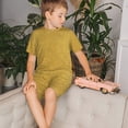 thumbnail image 4 of Fotbe Gold Shiny Pijama Estampada de 2 Piezas para Niños – Ropa de Dormir de Manga Corta Cómoda para Niños y Niñas, Camiseta y Shorts de Algodón-Large, 4 of 6