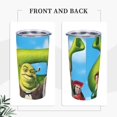thumbnail image 4 of Vaso Shrek de 20 oz, taza de viaje para automóvil con aislamiento al vacío de acero inoxidable, taza con pajita para bebidas calientes, té helado, café, 4 of 8