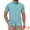 Blue, variant on DARING DIVA Men's Button Down Point Collar Short Sleeve Business Dress Shirt M Black