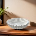 thumbnail image 3 of Hyasfey Black Ruffle Decorative Bowl Modern Living Room Home Office Resin Fluted Bowl Coffee Table Bookshelf Centerpiece Desktop Decoration, 3 of 8