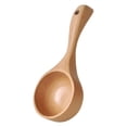 thumbnail image 3 of Cuchara de madera multiusos Baoblaze Cuchara sopera hecha a mano 22 cm x 8,5 cm x 5 cm, 3 of 8