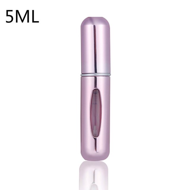 5ml Perfume Atomizador Portátil Líquido Contenedor Para Cosméticos Mini Spray De Aluminio Alcochol Botella Vacía Recargable Para Viajar