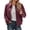 Wine, variant on Oversized Faux Leather Jacket Women Long Sleeve Casual Lapel Collar Motorcycle Zip Up Jackets Fall Coat Outerwear