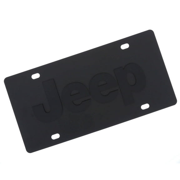 Jeep Logo License Plate (Carbon Black)
