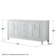 thumbnail image 5 of Wyndham Collection WCV252572DBBCXSXXMXX Daria 71" Double Free Standing Vanity Cabinet Only, 5 of 7