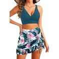 thumbnail image 4 of Women High Waisted Bikini Set with Skirt Tummy Control 2 Piece Swimsuit Twist Knot Bathing Suit 2026 Blue L, 4 of 5