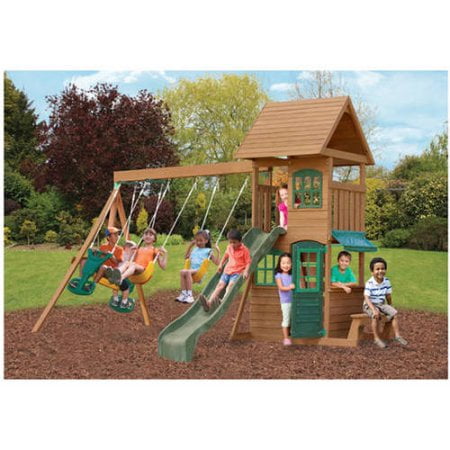 cedar summit castlewood wooden play set