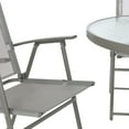 thumbnail image 4 of SAFAVIEH Monico Outdoor Patio 5 Piece Dining Set with Umbrella, Grey, 4 of 15