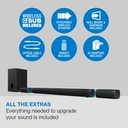 iLive v5.1 Bluetooth 4.1 Channel 45 Soundbar with Wireless Subwoofer and Satellite Speakers, ITBSW423B, Black
