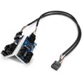 thumbnail image 1 of Adaptador divisor de concentrador de extensión de 1 a 4 con cabezal de 9 pines USB 2.0 de placa base de 2 piezas - Convertidor hembra MB USB 2.0 a 4 hembras - Cable interno USB de 30 cm Adaptador de c, 1 of 5
