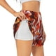 thumbnail image 1 of Balery Red Sun Flame Fox Pantalones cortos deportivos para mujer con forro y dos bolsillos, elásticos, para entrenamiento, gimnasio, yoga-XX-Large, 1 of 7