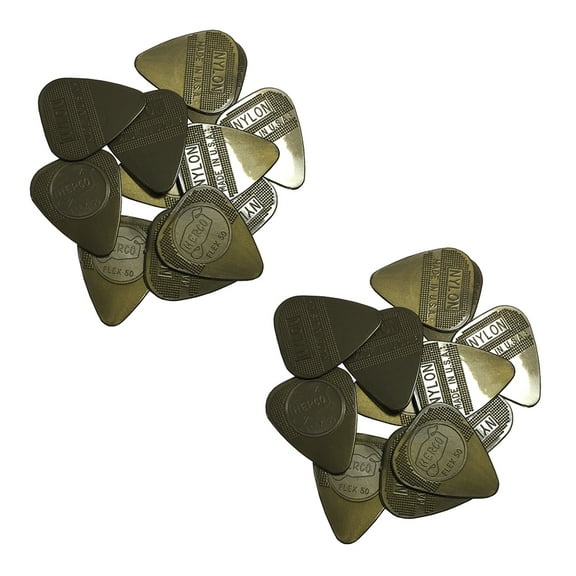 Herco Guitar Picks  24 Pack  Gold Flex 50  Light