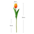 thumbnail image 6 of Joernso 10Pcs Artificial Tulip Flower with Stem Realistic Home Office Table Centerpiece Wedding Faux Flower Branch Fake Floral Arrangement Decoration Photo Prop, 6 of 8