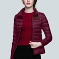 thumbnail image 4 of Women Lightweight Packable Puffer Jacket Stand CollorCasual Feather Down Coat Water Resistant Winter, 4 of 6