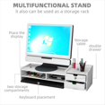 thumbnail image 3 of Monitor de la Computadora Stand Riser Multi-Función PC Portátil Soporte Organizador de Escritorio Estante Fácil de Montar para el Hogar de Escritorio, 3 of 5