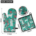 thumbnail image 6 of Great Pyrenees Dog and Flower Kitchen Oven Mitt and Pot Holder Sets 2 Pcs for Baking, Cooking and Grilling, Heat Resistant Up To 392 °F, 6 of 7
