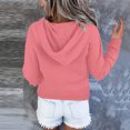 thumbnail image 4 of ICHUANYI Clearance Women's Oversized Sweatshirts Long Sleeve Button Fashion Trendy Sweatshirt Jackets Hooded Cute Comfy Clothes(Pink, M) ICHUANYI WER2023081513526, 4 of 8