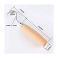 thumbnail image 4 of Desiderio Cincel de Precisión DIY Gancho Cuchillo Herramienta de Tallado Cuchara de Carpintería Ergonómica Doblada Durable Principiante Tallado Cuchillo de Talla de Acero Inoxidable, 4 of 5