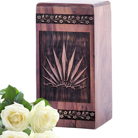 KARYLIZ Fire Pit Wooden Urns For Women Ashes - Wooden Urns For Human Ashes Adult - Memorial Urns - Adult Urns - Funeral Urn For Dad - Funeral Urns For Cremation Ashes Mother - Cremation Burial Urns
