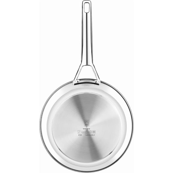 Cookware Signature Deep Frying Pan | 8 Inches Professional Stainless Steel Skillet | All Stovetop Compatible | PFOA  | No Non-Stick Coating