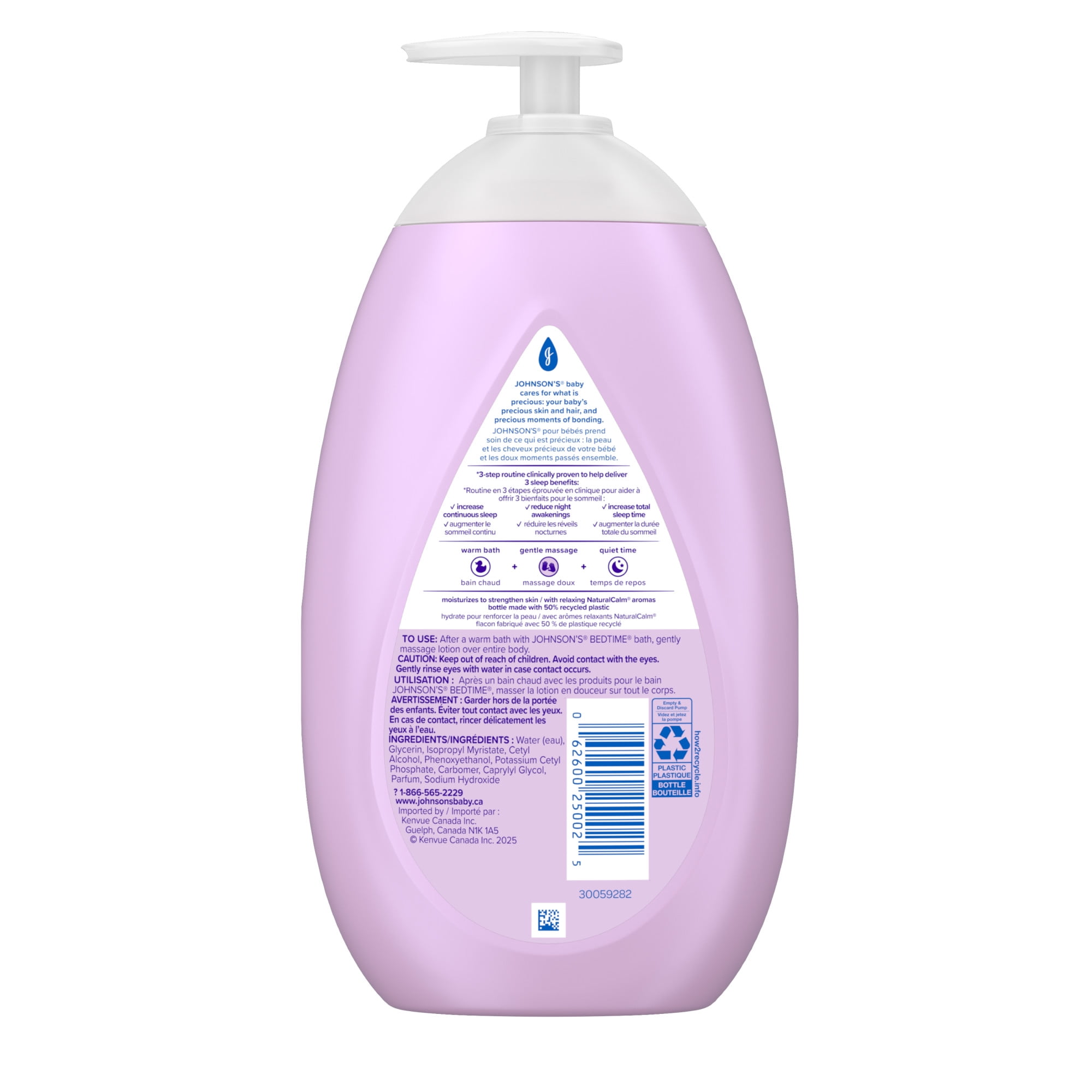 Johnson's Baby Bedtime Moisturizing Lotion and Cream for Dry Skin, 800 ml, 800 mL