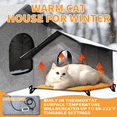 thumbnail image 2 of Outdoor Heated Cat House,Warming Cold Weather House with Heated Pad for Winter, 2 of 6