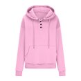 thumbnail image 3 of BangWanChi Hoodies for Women Pullover Women's Fashion Classic Long Sleeved Hooded Pocket Sweatshirt Tops Blouse, 3 of 4