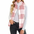 thumbnail image 4 of Posijego Womens Fleece Plaid Vest Jackets Hooded Sleeveless Casual Warm Fall Winter Outerwear Vests, 4 of 5