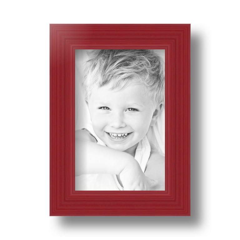 ArtToFrames 4x6 Inch Red Picture Frame, This Red Wood Poster Frame is Great  for Your Art or Photos, Comes with Regular Glass (4155)